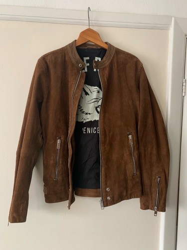 Diesel brown leather jacket - ,