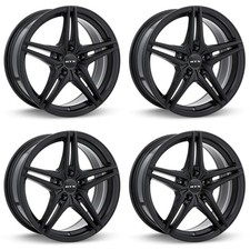 Set of 4 15in Black Alloy
