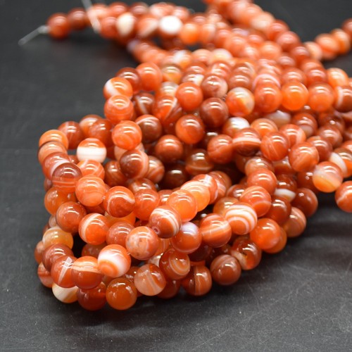 Banded carnelian agate round - carnelian,
