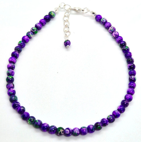 Purple green marbled ankle - purple/green,