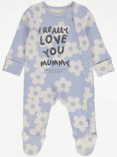 Blue with white floral - blue,