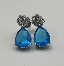 2CTW Pear Cut Blue Topaz &
