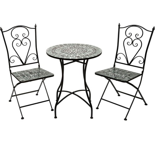 Marbled glass mosaic piece - marbled, 3-piece