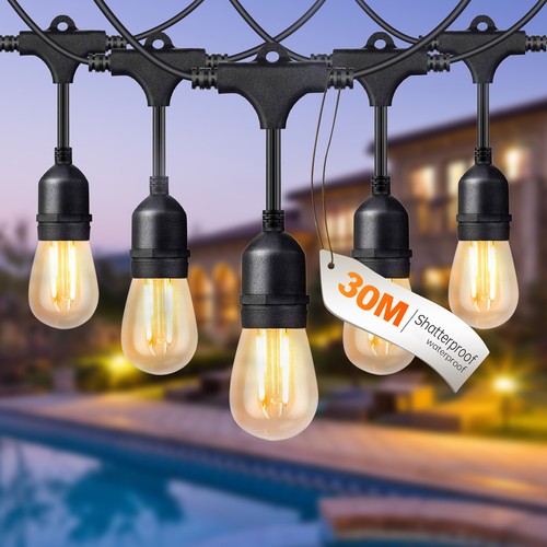 100ft festoon outdoor string - 100ft,