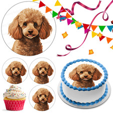 Poodle Dog Cake Topper Party