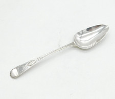 George III Exeter Sterling Silver Bright Cut Tablespoon Antique 1769 R. Jenkins