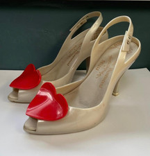 Vivienne Westwood Melissa Red Heart Heels | Lady Dragon Shoes - Euro 40 / UK7