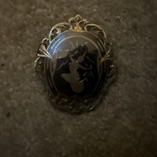 VINTAGE PRE 1939 STERLING SILVER BROCH PIN SIAM DANCER 1.5" X 2"