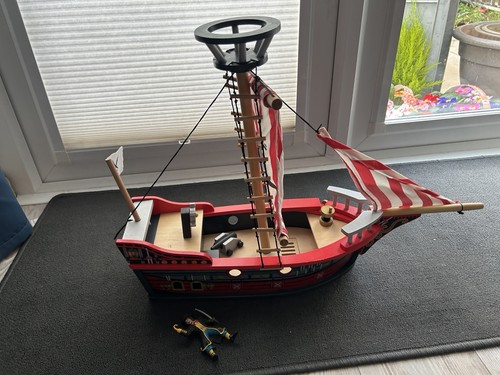 Wooden pirate ship complete - wooden,