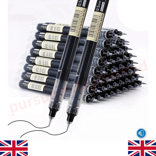10x black gel pens - black, 0.5mm