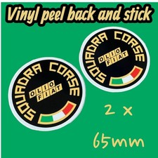 SQUADRA CORNER OLIO FIAT Racer Vinyl Sticker Classic Car Rally Racing racing X2