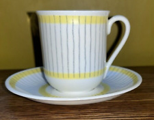 GUSTAVESBERG STIG LINDBERG DESIGNED PIKE CUP AND SAUCERS C 1951 SWEDEN