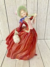Vintage 1939 Royal Doulton Figurine - Autumn Breezes - Lady Figurine