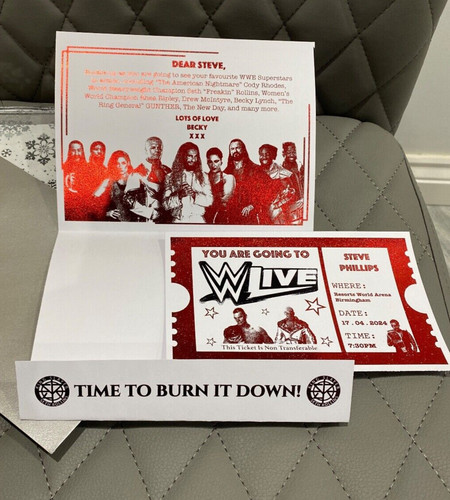 Wwe reveal ticket - wwe,