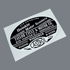 TAYLOR CYCLE & MOTOR CO Dealership Dealer Vinyl Sticker Lambretta Vespa SX TV LI