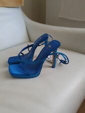 Brand New Zara Blue Rhinestone Heels Sandals  Size Uk 4 Eut 37