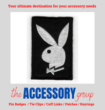 New Sew on Iron on Patch Playboy Bunny White Play boy patches embroidered