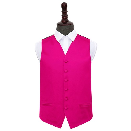 Hot pink mens waistcoat satin - hot,