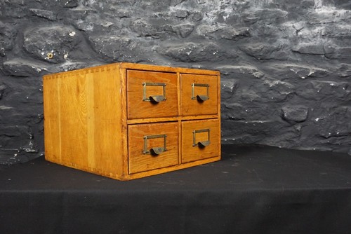 Vintage set four light oak - of,