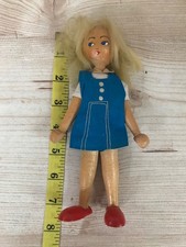 Polish Wooden Doll Vintage 1950s Hand Made Cream Jacket & Skirt
