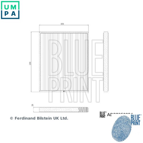 Filter cabin air adbp250094 - air,