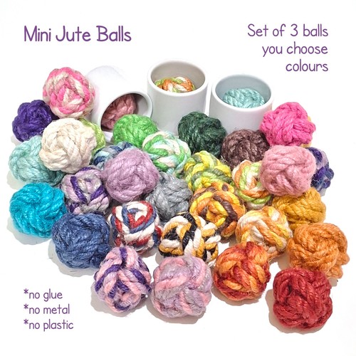 Set multicolour mini - 3, jute