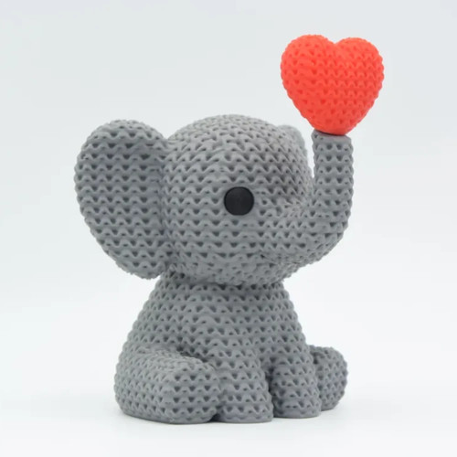 Heart elephant crochet - heart,