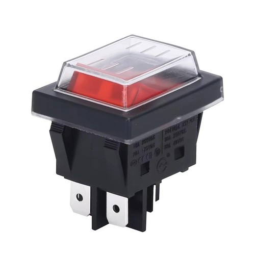 Red waterproof off switch - off,