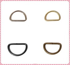 D Ring Metal Buckles ALL SIZES & ALL COLOR Findings for Webbing Split JUMP Ring