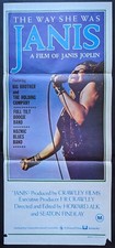 Janis - A Film Of Janis Joplin (1974) Australian Daybill Promo Poster 