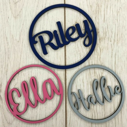 Personalised wooden name hoop