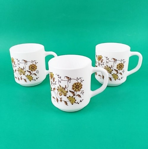 Three arcopal france mugs - three,