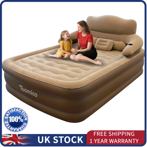 Double height raised air bed - double,