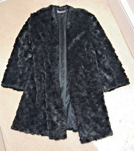 Black laura ashley faux - laura, fur