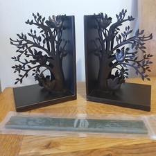 New Partylite Bronze Colour Woodland Bookends And Unused Scent Sticks