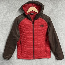 The North Face Jacket Mens Small Medium Thermoball Red Brown Insulated Hooded