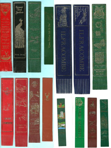 Leather book mark - book, exmoor