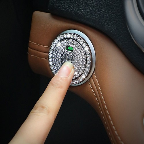 Silver car interior button - car,