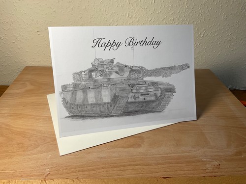 Chieftain tank birthday card - chieftain,