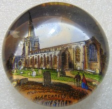 St Margarets Church Lowestoft Suffolk Victorian Glass Paperweight
