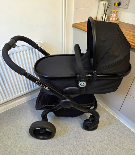 Icandy black pram pushchair - black,, pram/pushchair