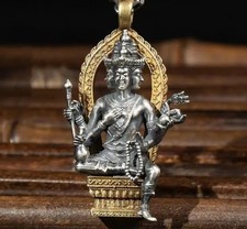 Spiritual Buddha Pendant Maitreya Necklace & Chain Silver or Gold High Quality