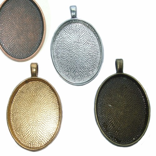 Oval silver bronze - oval,