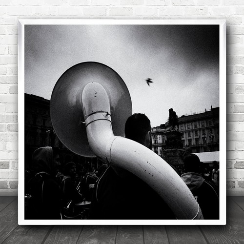 Black and white - and, marching