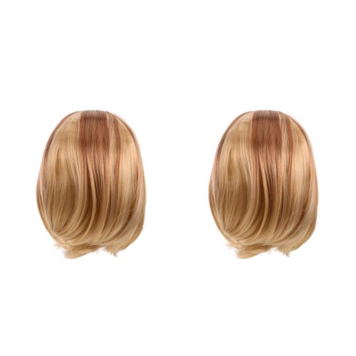 Short straight blonde bob wig - short,