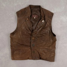 Vintage leather vest jacket - leather,