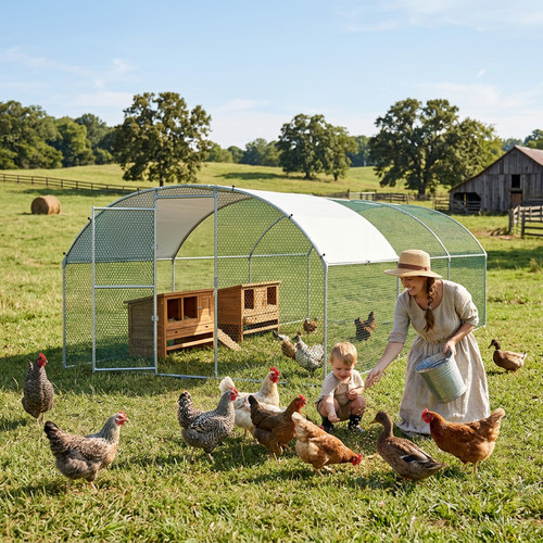 Chicken run coop walk - run, in