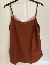 *New* Size 26 Terracotta Lace Insert Cami Top