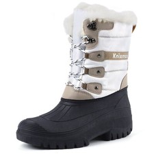 Womens Waterproof Snow Boots Ladies Winter Warm Fur Lined Shoes for Outdoor
