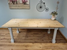 Shabby Chic Pine Farmhouse Dining Table 7ft